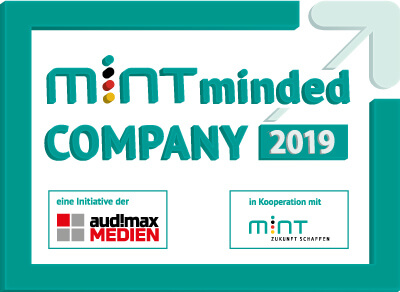 Arbeitgeber-Siegel: MINT-minded Company 2019 Arbeitgeber-Siegel: MINT-minded Company 2019