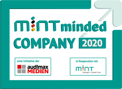 Arbeitgeber-Siegel: MINT-minded Company 2020 Arbeitgeber-Siegel: MINT-minded Company 2020