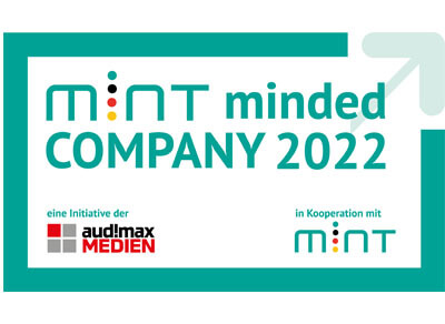 Arbeitgeber-Siegel: MINT-minded Company 2022 Arbeitgeber-Siegel: MINT-minded Company 2022